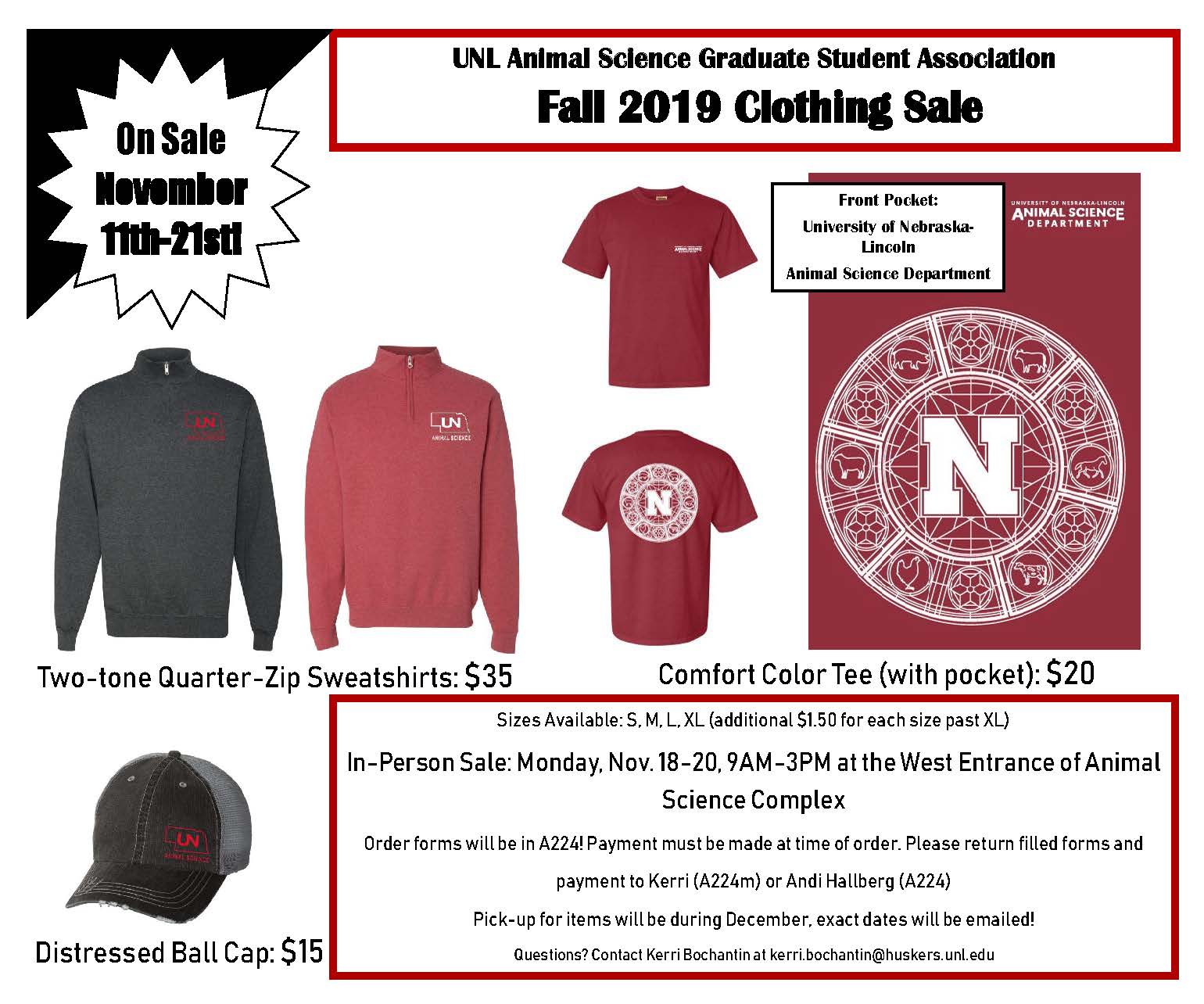 Fall 2019 Clothing Sale!