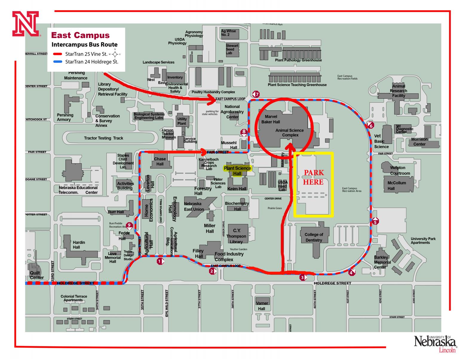 Unl East Campus Map