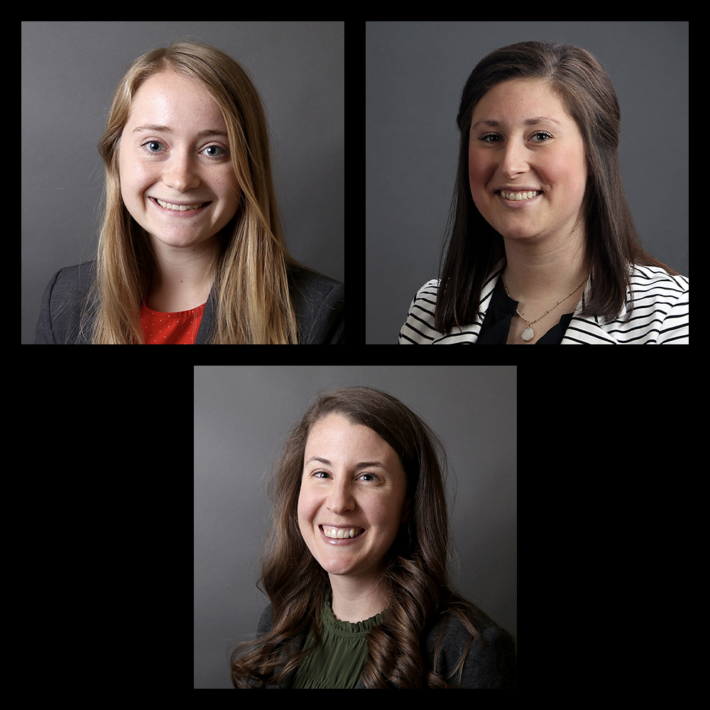 Shelby Davies Jenkins, Caitlin Ross, and Alison Ermisch all earned awards at the 2024 Graduate Fellowship and Awards Luncheon