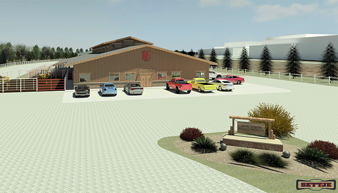 Equine Sports Complex Rendering - Barn Exterior from West
