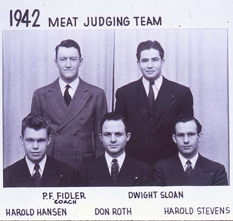 Photo of 1942 Meat Judging Team