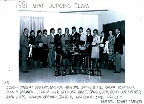 Meats Judging Team 1981