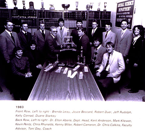 Photo of 1983 Meat Judging Team