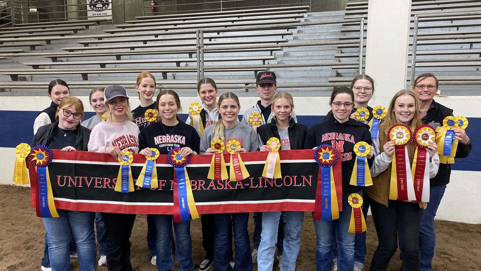The University of Nebraska-Lincoln Equestrian Western team collected a lot of hardware at Laramie County Community College to kick off its spring schedule on February 3-4.