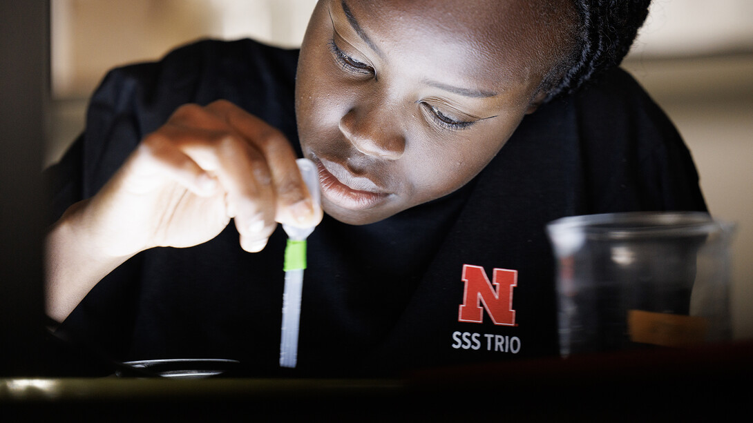 Riada Riyangow uses a pipette while learning about biological sciences research in a Manter Hall lab. The global impact of Nebraska’s research enterprise continues to Research at the University of Nebraska–Lincoln continues to make impacts as 135 Husker scientists have been included on the Stanford/Elsevier Top 2% Scientists List. The publication is the definitive list of research that has had the greatest influence across each field of study.