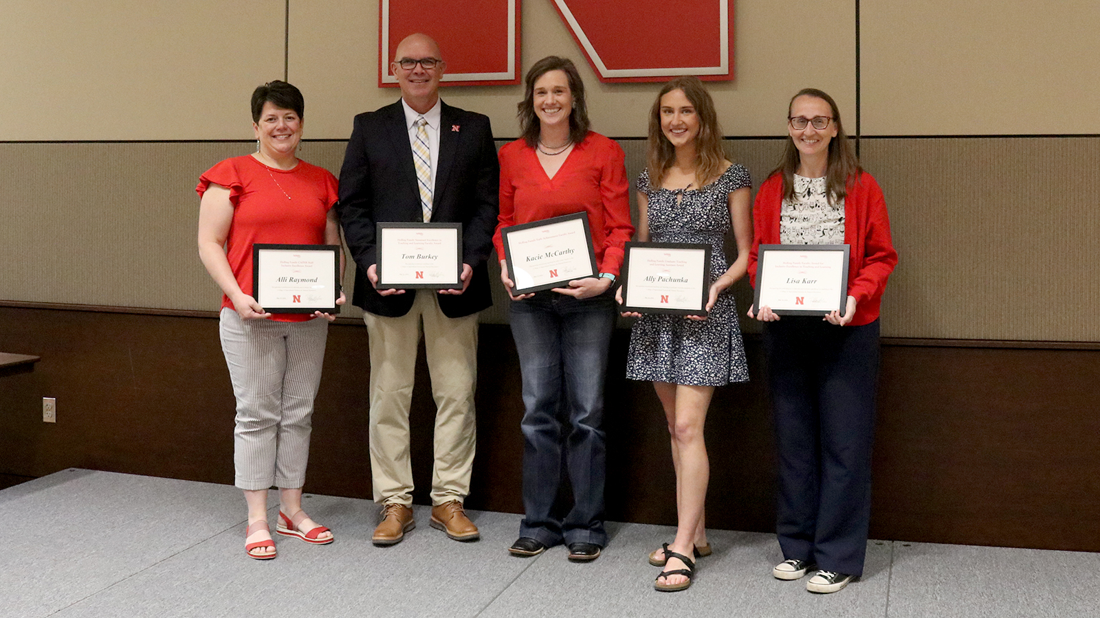 Five members of the Department of Animal Science were honored at the 2024 CASNR Awards Luncheon on May 10.