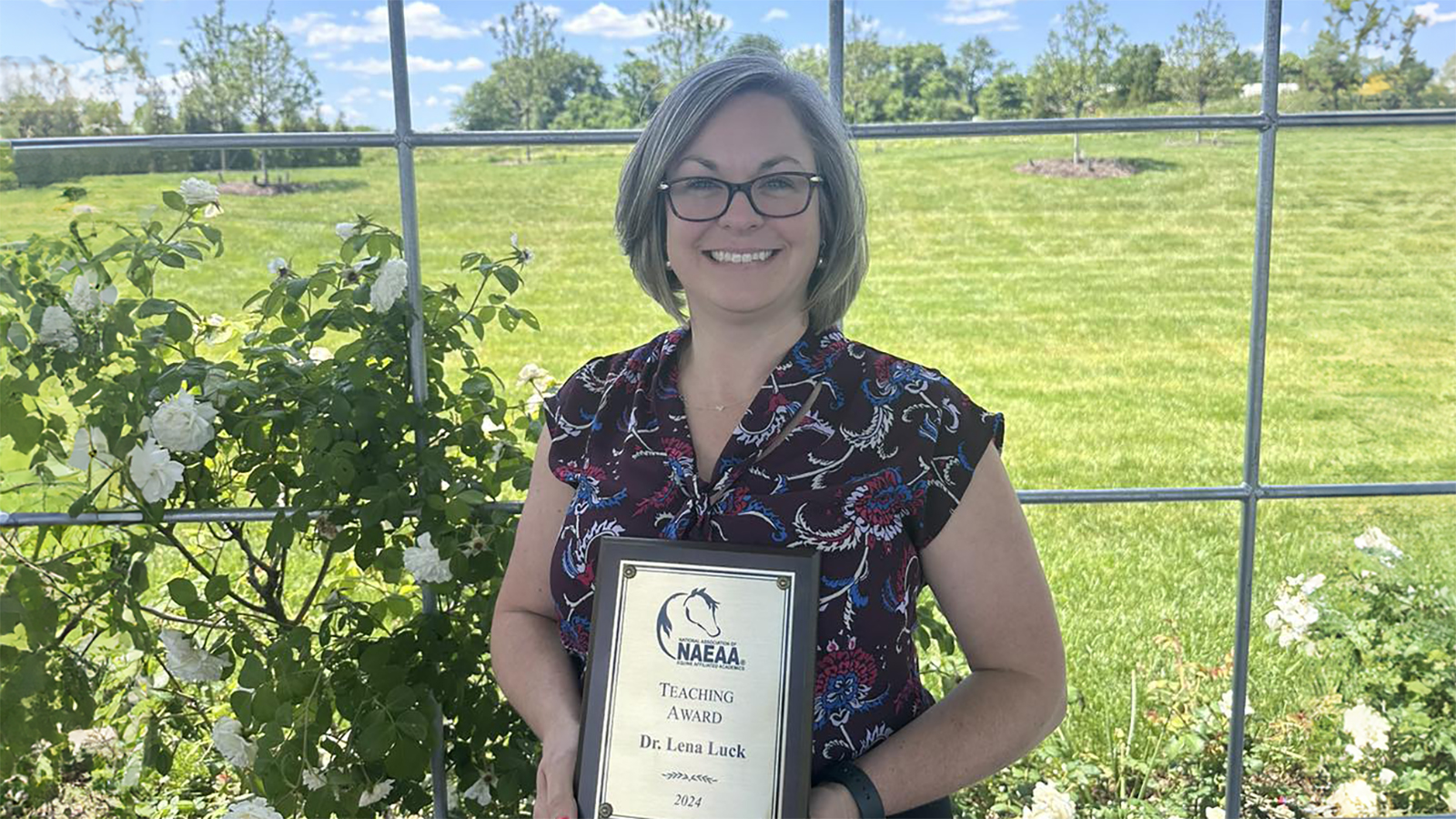 Lena Luck Earns Teaching Award From National Association of Equine Affiliated Academics (NAEAA)