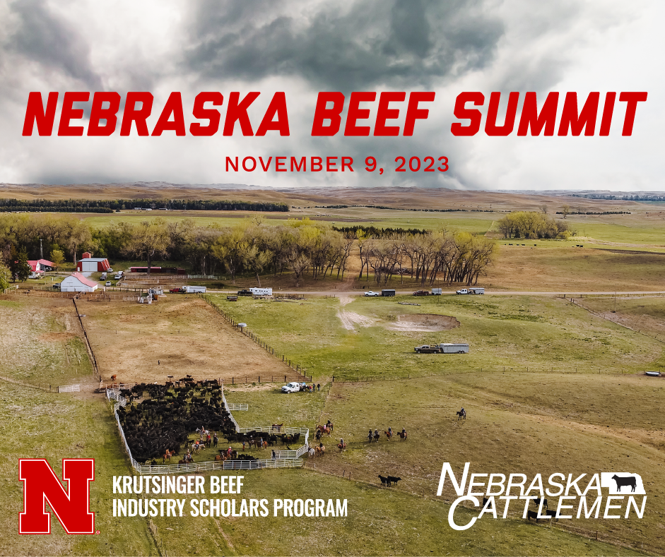 The 2023 Nebraska Beef Industry Summit will be held at the Eastern Nebraska Research, Extension and Education Center near Mead, Neb., on Nov. 9.