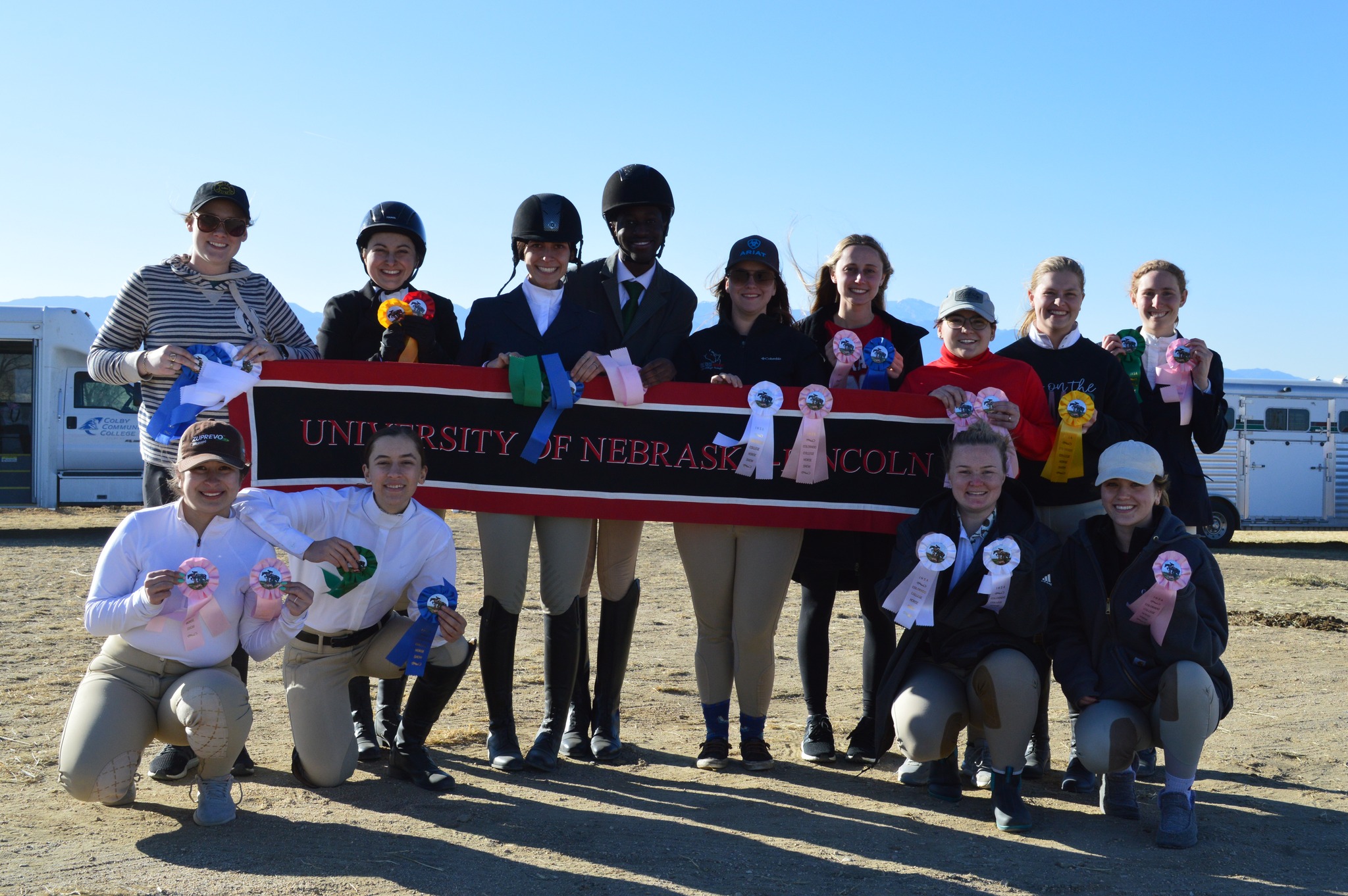 Husker Equestrian Team after competition