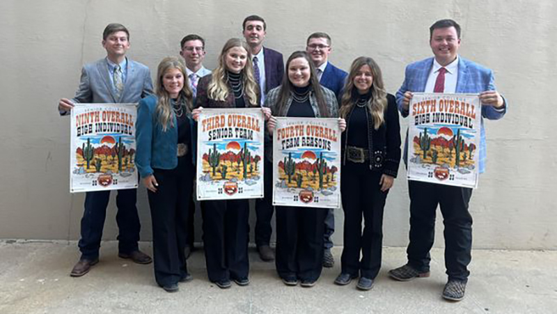 University of Nebraska-Lincoln Livestock judging team at Southwest Regional