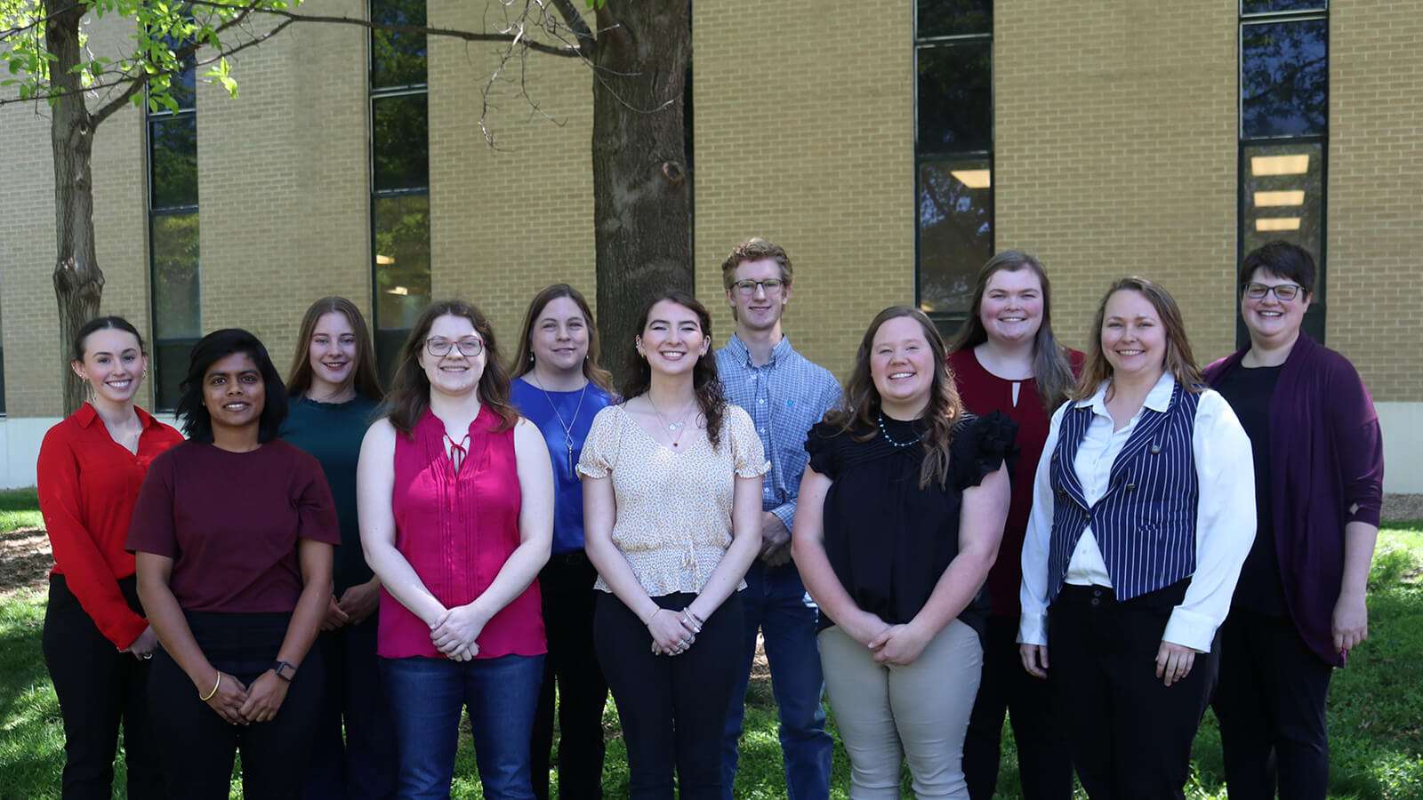 a group photo of the 2024-25 Animal Genetics and Genomics Lab