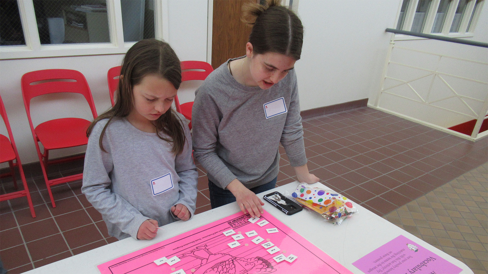 two participants at chick days