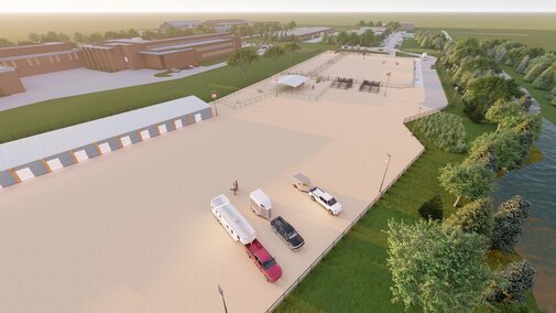 A rendering of the Nebraska Rodeo & Equine Sports Complex