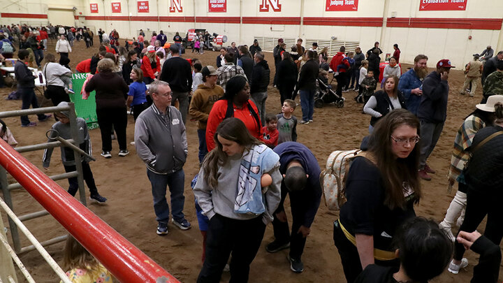 Over 400 participants filled the RB Warren Arena for Big Gumdrop Outdoors Farm Discovery Night