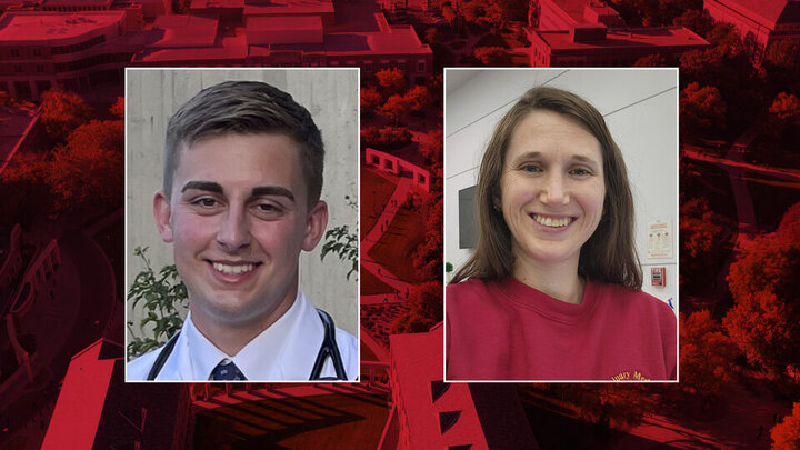 Tucker Randall and Niki Rice will graduate from Nebraska's 3+2 veterinary study program.