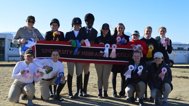 Husker Equestrian Team after competition