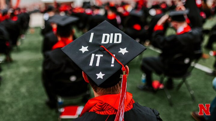 a graduate at commencement