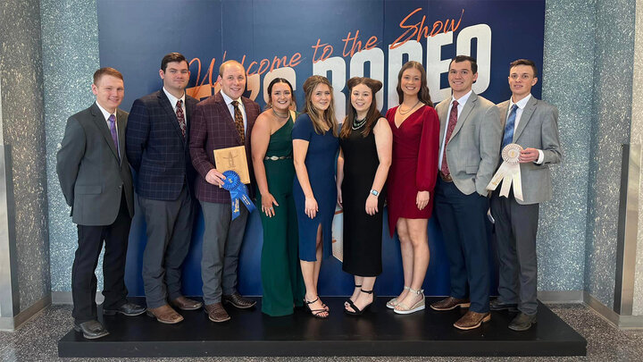 The Livestock Judging Team at the Houston Livestock Show