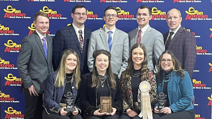 The Nebraska Livestock Judging team at the 2024 San Antonio Stock Show