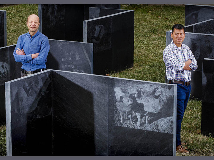 Nebraska’s Daniel Ciobanu (left) and Hiep Vu have received $1 million in grant funding to continue research that could lead to the development of vaccines and genetic-selection tools to fight some of the world’s costliest swine diseases.