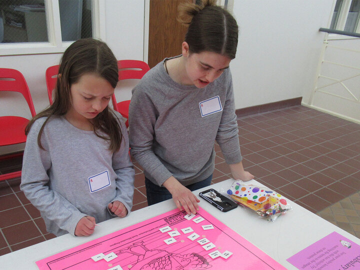 two participants at chick days