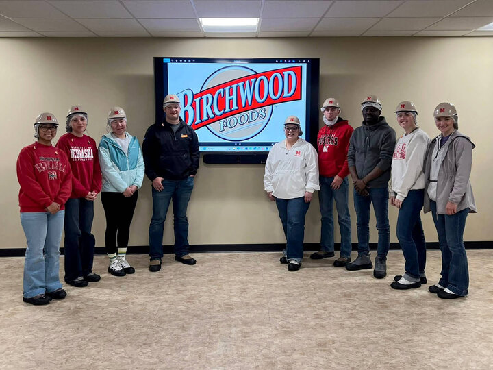 students visiting Birchwood Foods