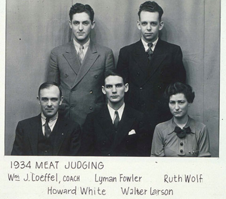 1934 Meat Judging Team