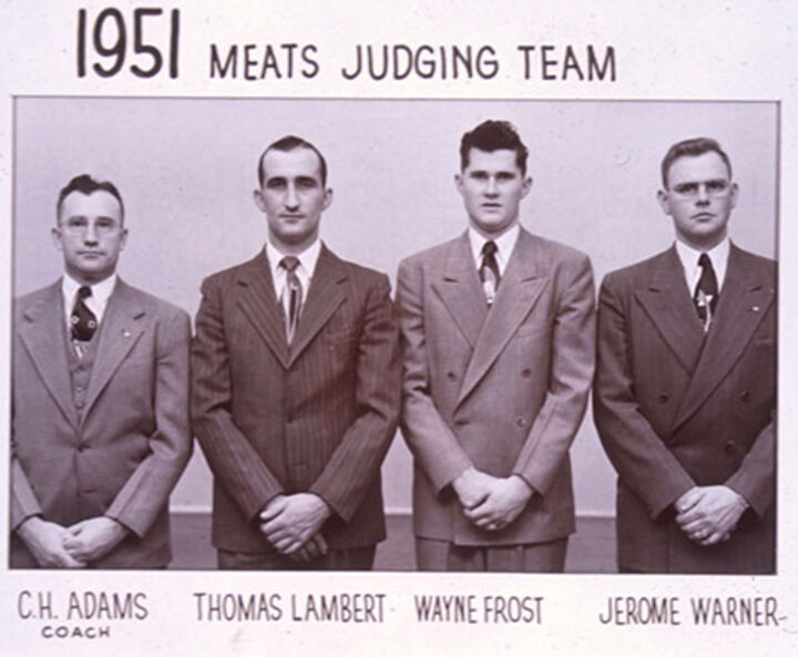 1951 Meat Judging Team