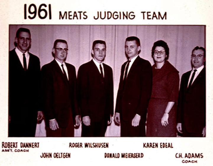 1961 Meat Judging Team