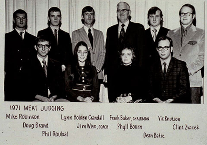 1971 Meat Judging Team