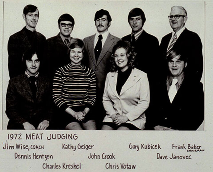 1972 Meat Judging Team