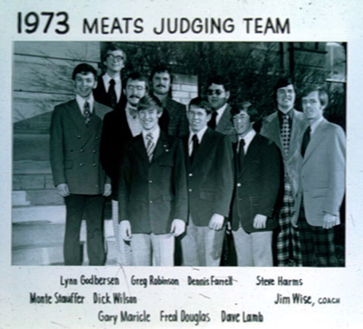 1973 Meat Judging Team