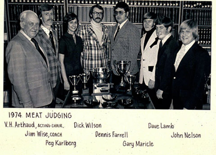 1974 Meat Judging Team