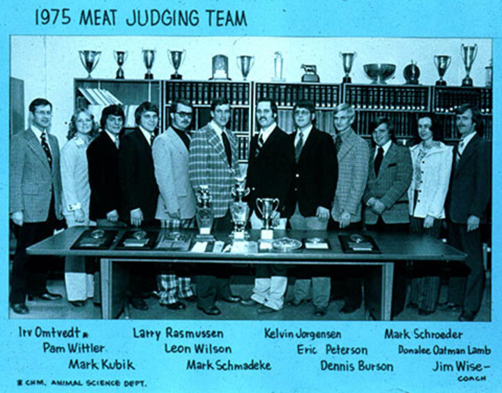 1975 Meat Judging Team