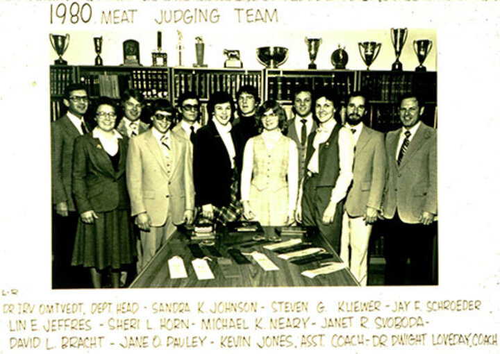 1980 Meat Judging Team