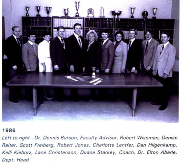 1986 Meat Judging Team