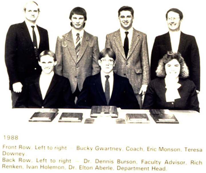 1988 Meat Judging Team